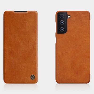 Кожаный чехол Nillkin Qin Leather Case Коричневый для Samsung Galaxy S21 Plus(4)