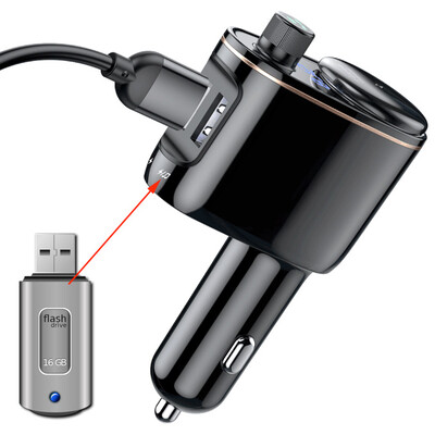 Автомобильное зарядное устройство с FM-трансмиттером 2xUSB Baseus Locomotive Bluetooth MP3 (CCALL-RH01)(2)