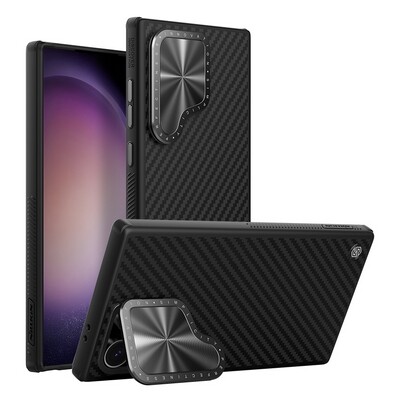 Магнитная накладка Nillkin CarboProp Magnetic Case Черная для Samsung Galaxy S24 Ultra(3)