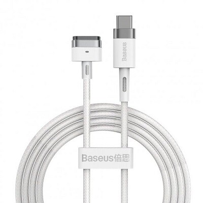 Кабель Baseus CATXC-V02 Baseus Zinc Magnetic Series iP Laptop Charging Cable Type-C to T-shaped Port 60W 2m белый(1)
