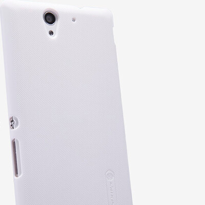 Пластиковый чехол Nillkin Super Frosted Shield White  для Sony Xperia C3 S55t(1)
