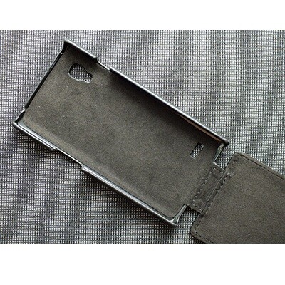 Кожаный чехол Up Case Black для LG P760 Optimus L9(4)