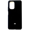 Силиконовый чехол Silicone Case черный для Xiaomi Poco F3(#1)