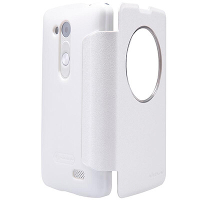 Полиуретановый чехол Nillkin Sparkle Leather Case White  для LG L FINO D295(2)
