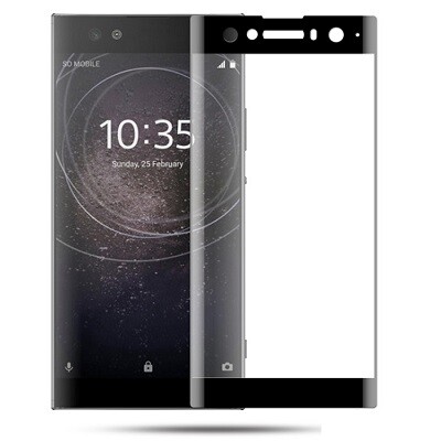 Противоударное защитное стекло Full Screen 0.3mm черное для Sony XA2 Plus(1)