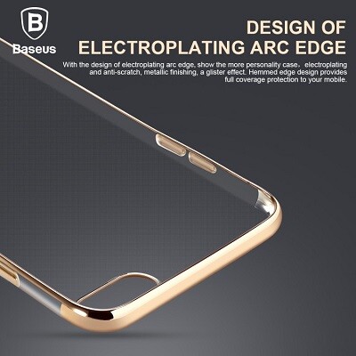 Силиконовый бампер Baseus Shining Case Gold  для Apple iPhone 7(3)
