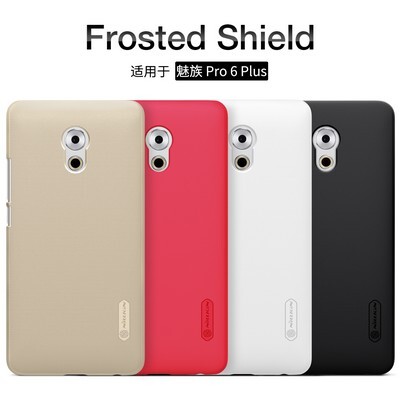 Пластиковый чехол с пленкой Nillkin Super Frosted Shield Black для Meizu PRO 6 Plus(4)