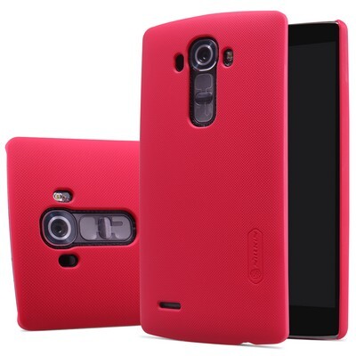 Пластиковый чехол с пленкой Nillkin Super Frosted Shield Red для LG G4(3)
