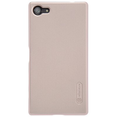 Пластиковый чехол с пленкой Nillkin Super Frosted Shield Gold для Sony Xperia Z5 Compact(1)