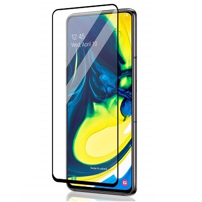 Противоударное защитное стекло Full Glue 0.3mm черное для Samsung Galaxy A60(1)