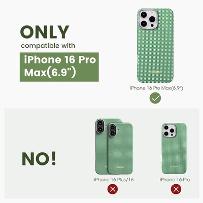 Кевларовый чехол Pitaka Ultra-Slim Case MagSafe Forest Green для Apple iPhone 16 Pro(6)