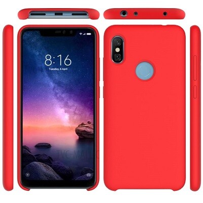 Силиконовый чехол Silicone Case красный для Xiaomi Mi A2 Lite\ Redmi 6 Pro(3)