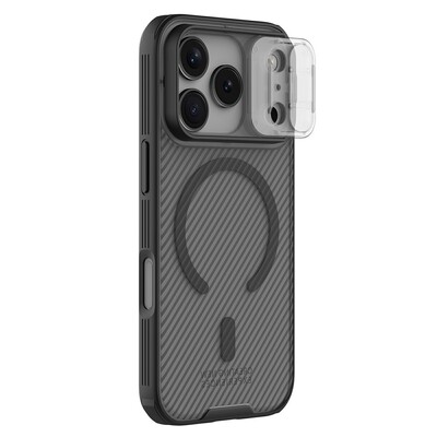 Чехол с защитой камеры Nillkin CamShield Pro Magnetic прозрачно-черная для Apple iPhone 17 Pro(2)