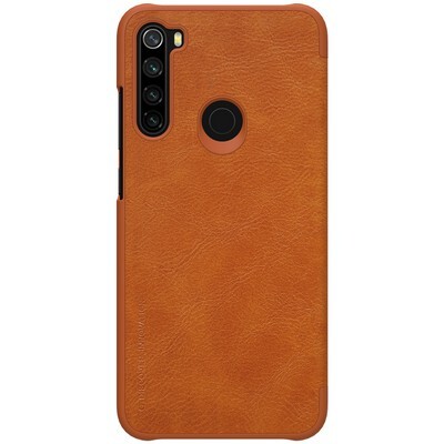 Кожаный чехол Nillkin Qin Leather Case Коричневый для Xiaomi Redmi Note 8/ Redmi Note 8 2021(2)