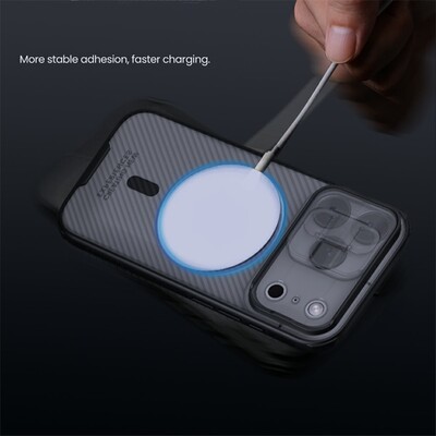 Чехол с защитой камеры Nillkin CamShield Pro Magnetic прозрачно-черная для Apple iPhone 17 Pro(13)