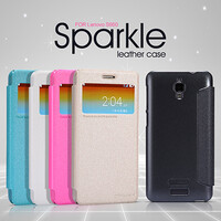 Полиуретановый чехол Nillkin Sparkle Leather Case Black для Lenovo S660