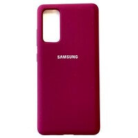 Силиконовый чехол Silicone Case бордовый для Samsung Galaxy S20 FE
