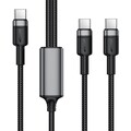 Кабель зарядки и передачи данных Acefast C22-05 USB-C to 2 USB-C(#2)