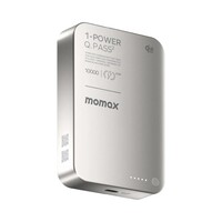 Портативное зарядное устройство MOMAX 1-Power Q.Pass 2 (10000mAh) Magnetic Battery Pack Qi 2.2 25W (IP168) титановый