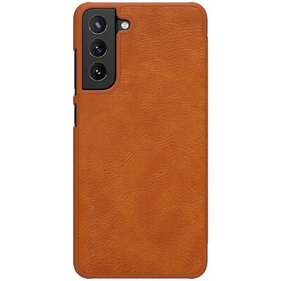 Кожаный чехол Nillkin Qin Leather Case Коричневый для Samsung Galaxy S21 FE(2)