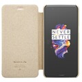 Полиуретановый чехол книга Nillkin Sparkle Leather Case Gold для OnePlus 5(#3)