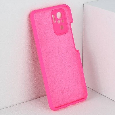 Силиконовый чехол Silicone Case ярко-розовый для Xiaomi Poco M5s(2)