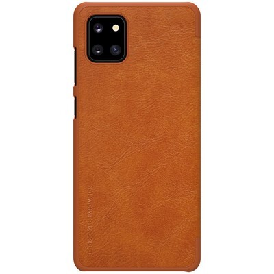 Кожаный чехол Nillkin Qin Leather Case Коричневый для Samsung Galaxy Note 10 Lite(2)