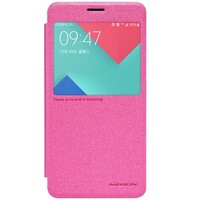 Полиуретановый чехол книга Nillkin Sparkle Leather Case Pink для Samsung A510F Galaxy A5 (2016)