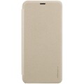 Полиуретановый чехол книга Nillkin Sparkle Leather Case Золотой для Huawei Honor Play(#1)