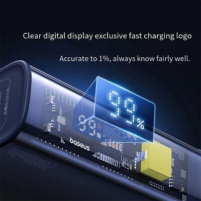 Портативное зарядное BASEUS CN Power Bank 30W 20000mAh (P10019702302-00) синий(3)