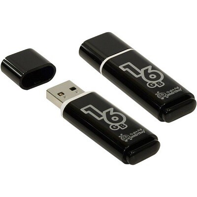 USB-накопитель 16GB Smartbuy Glossy Series (SB16GBGS-K) черный(1)