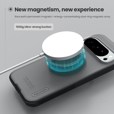 Пластиковый чехол с пластиной Magsafe Nillkin Super Frosted Shield Pro Magnetic Case Прозрачный  для Google Pixel 10 Pro XL(11)