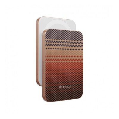 Портативное зарядное устройство Pitaka MagSafe Power Bank Qi2 5000 mAh Sunset(1)