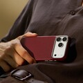 Кевларовый чехол с Magsafe Pitaka Edge Case Argyle Burgundy для Apple iPhone 18 Pro Max(#8)