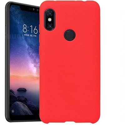 Силиконовый чехол Silicone Case красный для Xiaomi Mi Max 3(1)
