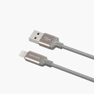 Кабель зарядки и синхронизации Keephone Pitta Fast Charging Cable USB-A to Lightning титановый(2)