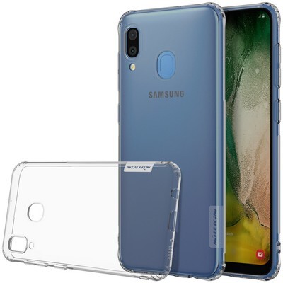 Силиконовый чехол Nillkin Nature TPU Case Серый для Samsung Galaxy A30/ A20(3)