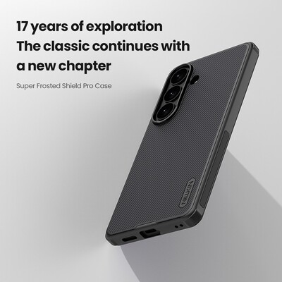Пластиковый чехол Nillkin Super Frosted Shield Pro черный для Samsung Galaxy S26 Plus(6)