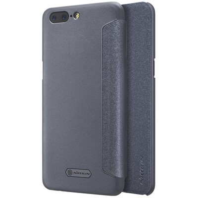 Полиуретановый чехол книга Nillkin Sparkle Leather Case Black для OnePlus 5(4)