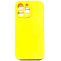 Силиконовый чехол Silicone Case с закрытым низом и защитой камеры желтый для Apple iPhone 14 Pro Max(#1)