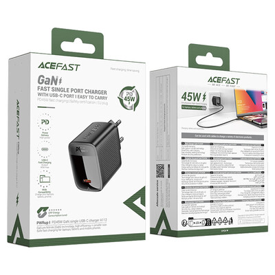 Зарядное устройство Acefast A112 GaN PD45W черный(6)