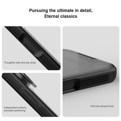 Чехол с защитой камеры и подставкой Nillkin CamShield Prop Magnetic Case (Transparent Lens Cover Version) затемненный для Apple iPhone 18 Pro Max(7)
