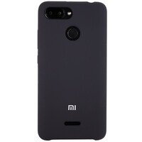 Силиконовый чехол Silicone Case черный для Xiaomi Redmi 6