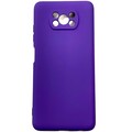 Силиконовый чехол Silicone Case с защитой камеры фиолетовый для Xiaomi Poco X3/ Poco X3 Pro(#1)