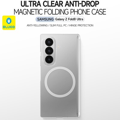 Бампер-накладка Blueo Ultra Clear Anti-Drop Magnetic Folding Phone Case прозрачный для Samsung Galaxy Z Fold 8 Ultra(2)