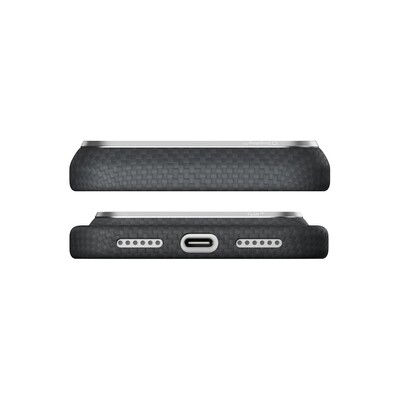 Кевларовый чехол с Magsafe Pitaka Edge Case Argyle Lava Black для Apple iPhone 18 Pro Max(5)