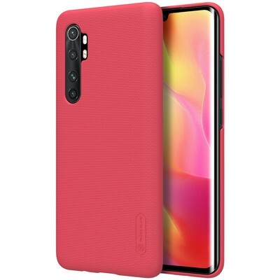 Пластиковый чехол с подставкой Nillkin Super Frosted Shield Красный для Xiaomi Mi Note 10 Lite(3)