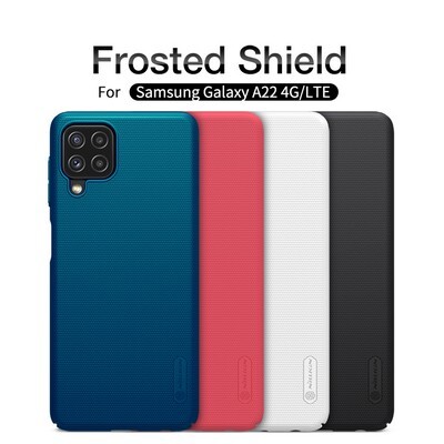 Пластиковый чехол с подставкой Nillkin Super Frosted Shield Черный для Samsung Galaxy M32(6)