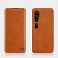 Кожаный чехол Nillkin Qin Leather Case Коричневый для Xiaomi Mi CC9 Pro (Mi Note10)(#4)