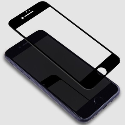 Противоударное защитное стекло на весь экран Ainy Full Screen Cover Black для Apple iPhone 8 Plus(2)